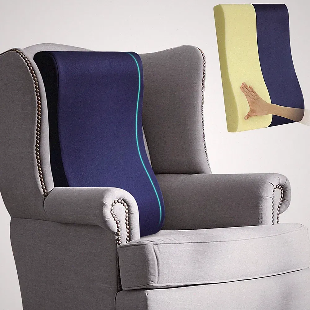 2-in-1 Neck Pillow Lumbar Support Pillow for Recliner Couch& Glider Chair - H...