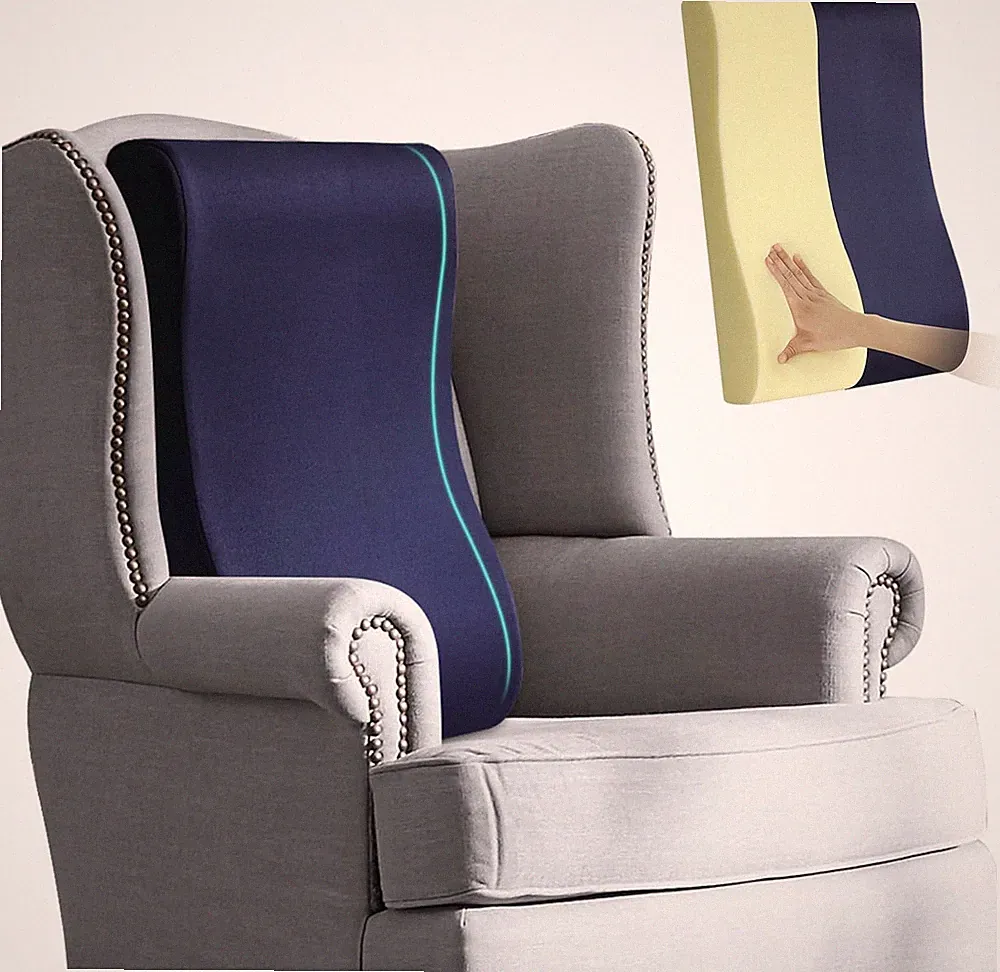 2-In-1 Neck Pillow Lumbar Support Pillow for Recliner Couch& Glider Chair - High