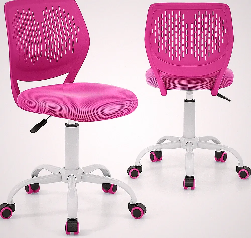 Adjustable Kids Desk Chair with Lumbar Support, Swivel & Rolling Wheels