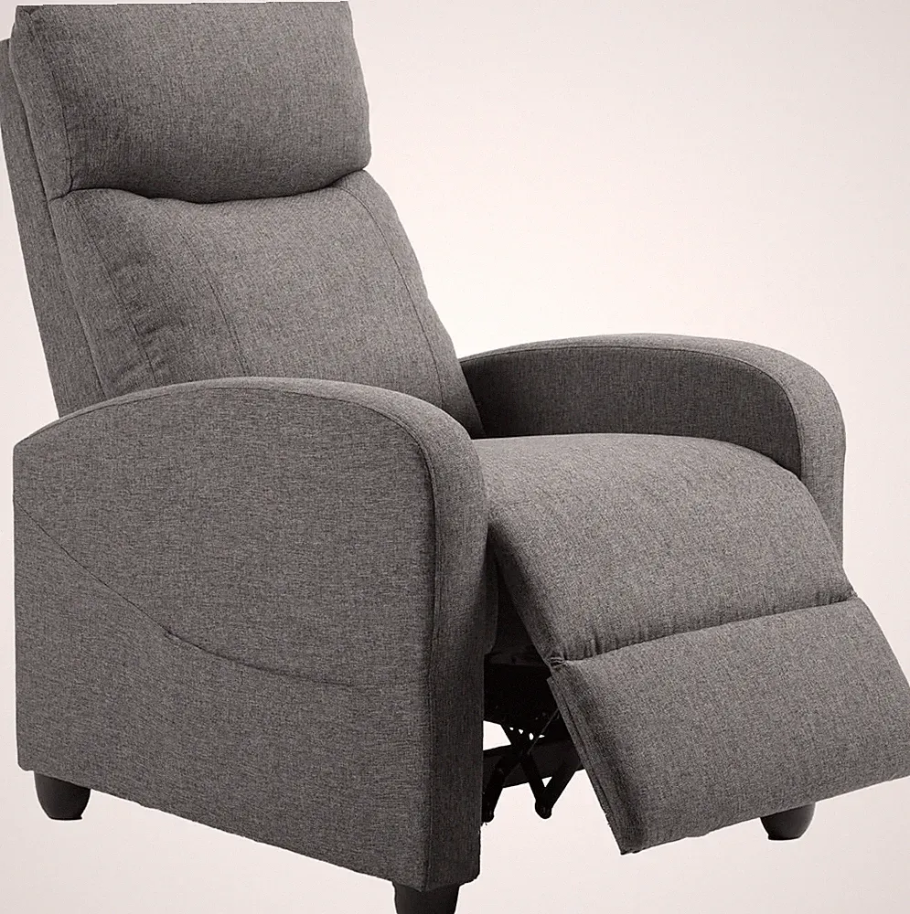 Adjustable Recliner Chair Fabric Sofa Theater Seating w/Lumbar Support Recliner