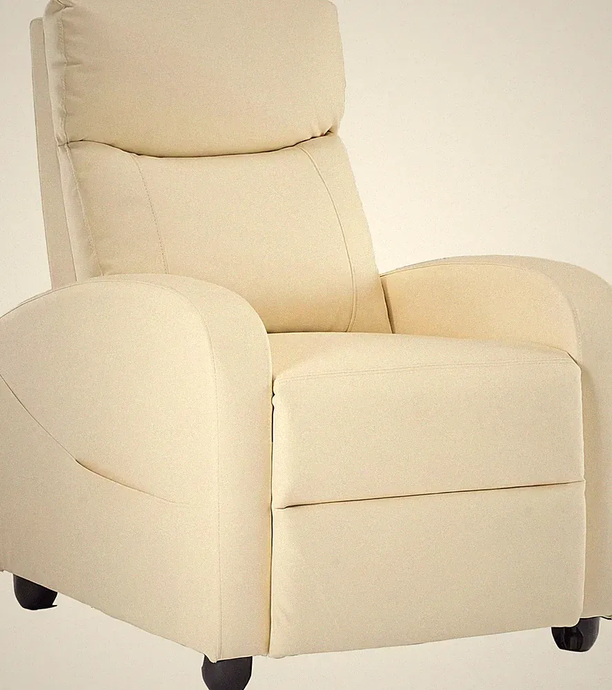 Beige Massage Recliner Chair with Lumbar Support for Home Theater