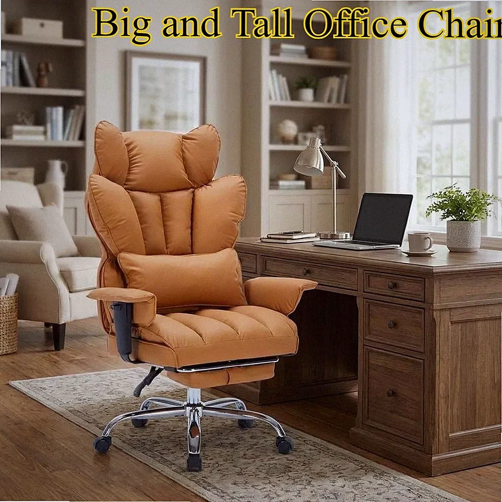 Big Tall Office Chair Swivel Recliner Gaming Ergonomic Seat with Lumbar Support
