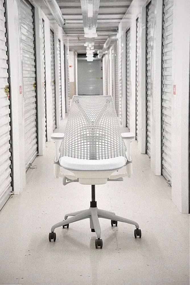 Herman Miller Sayl Office Chair | Light Grey | Lumbar | 4D Adjust Arms | Loaded