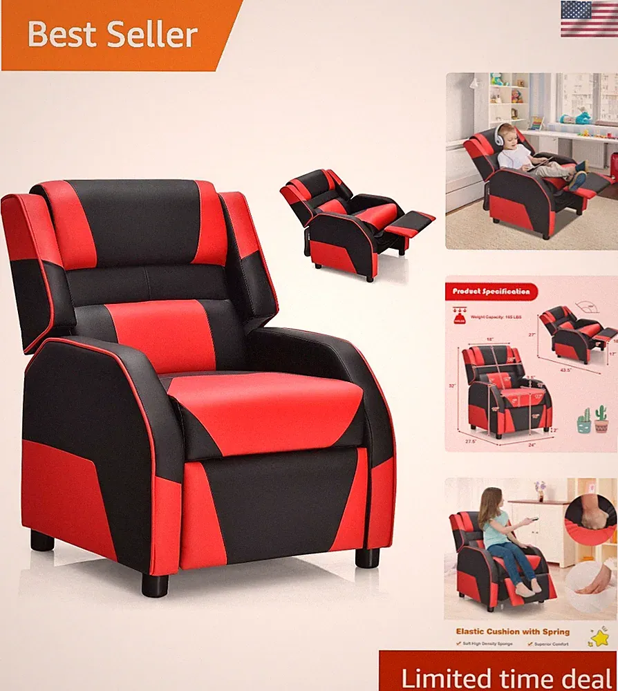 Lumbar Support Kids' Recliner
