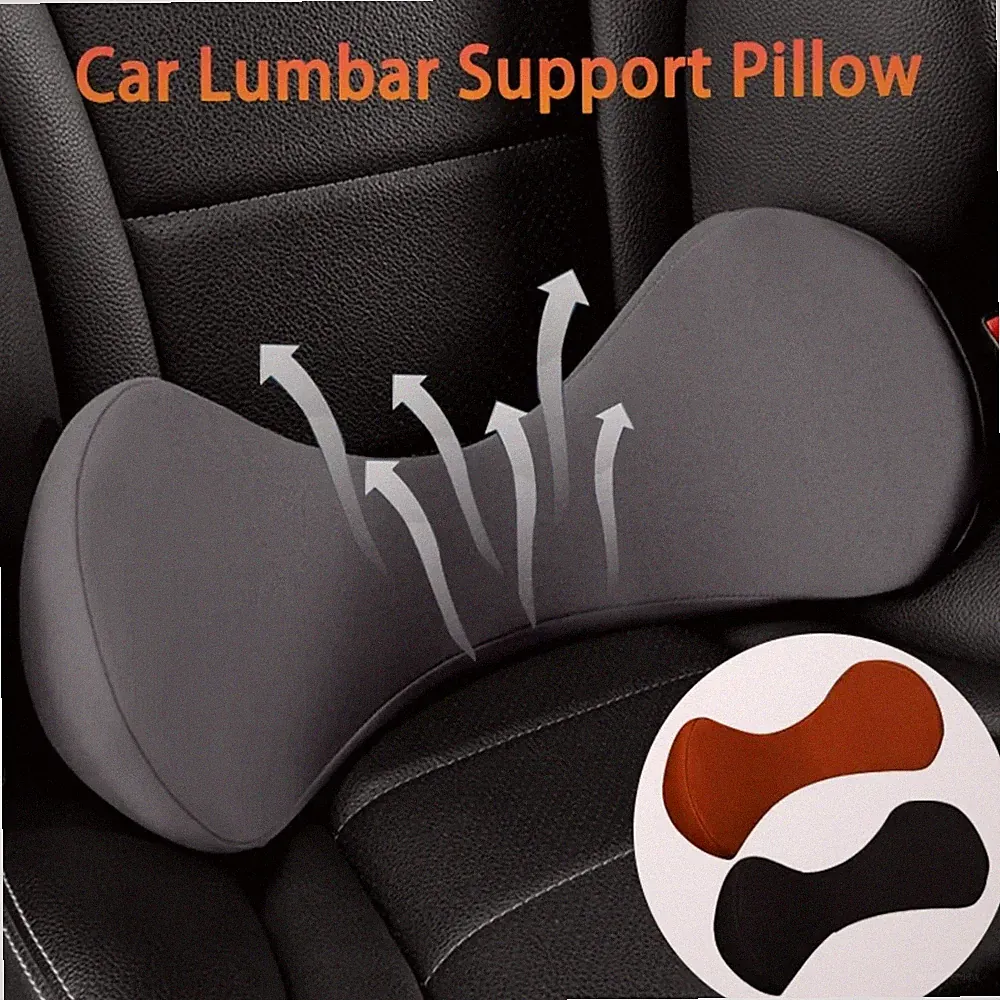 Lumbar Pillow for Car Seat Memory Foam Support Lower Back Pillow Pain Relief