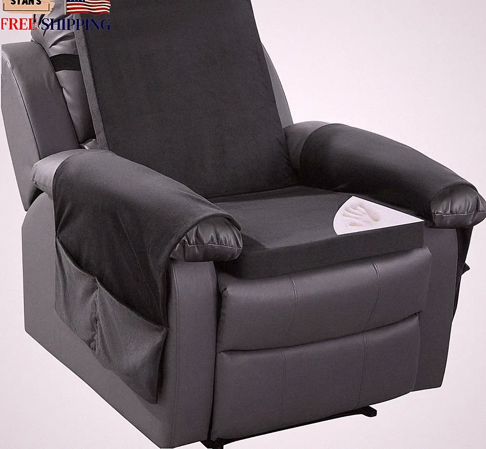 Recliner Chair Cushion for Elderly with Lumbar Support Pillow & Recliner Armrest