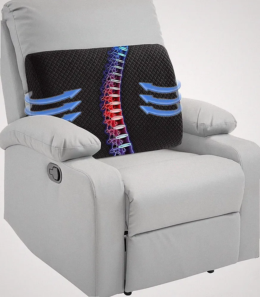 Recliner lumbar support pillow, memory foam lumbar support cushion